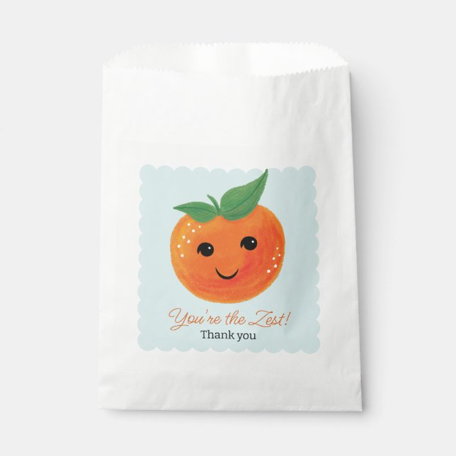 Bolsas de Favor Neutrales de Pequeño Naranja Cutie (Anverso)