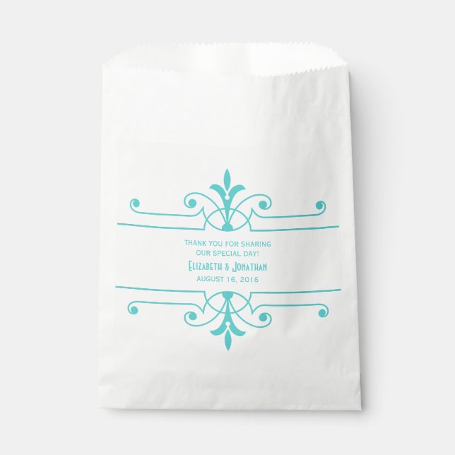 Bolsas de favor ornamentales Aqua v2 Fancy (Anverso)