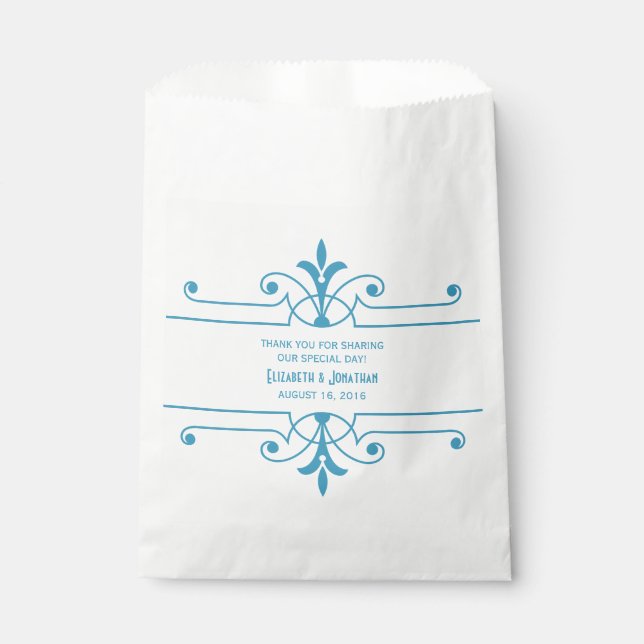 Bolsas de Favor Ornamentales Blue v2 Fancy (Anverso)