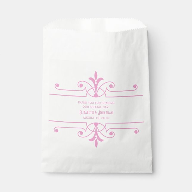 Bolsas de Favor Ornamentales Pink v2 Fancy (Anverso)