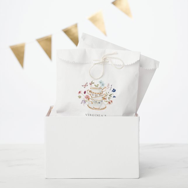 Bolsas de Favor para Fiesta de Té Nupcial (Bridal Tea Party Favor Bags by Painted Paperie
)