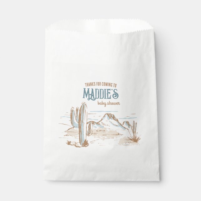 Bolsas de Favor Personalizadas Baby Shower Cowboy (Anverso)