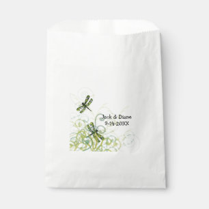 Bolsas de Favor Personalizadas de Libélulas Verdes