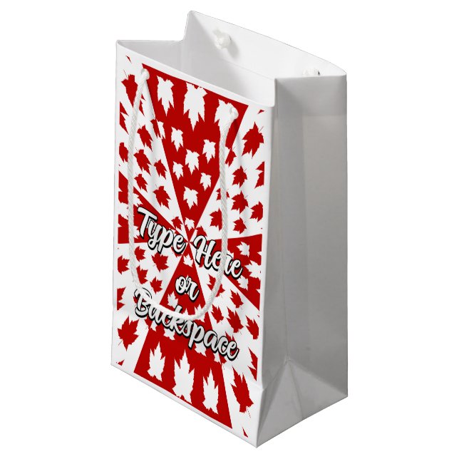 Bolsas de Favor Personalizadas Divertidas de Canad (Angulo Anverso)