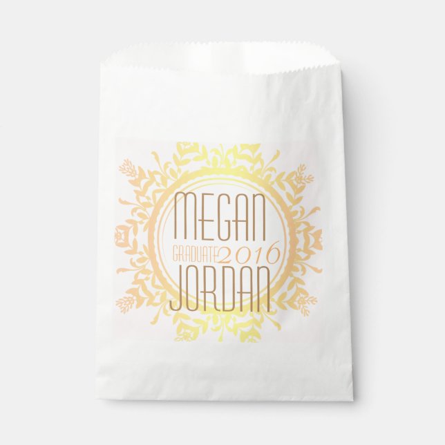 Bolsas de Favor Personalizadas para Fiesta de Grad (Anverso)