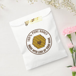 Bolsas de favores con logo de colmena para regalos
