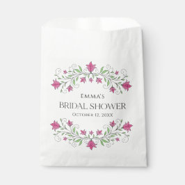 Bolsas de favores de boda de flores de campana ros