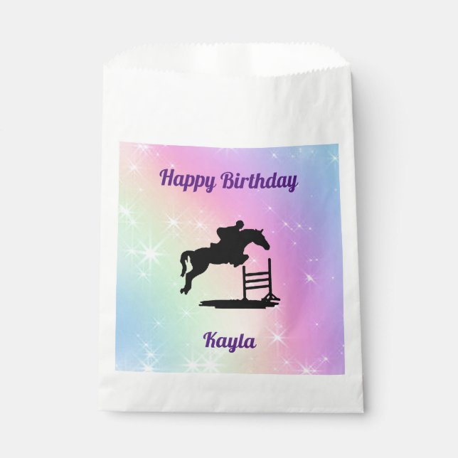 Bolsas de favores de fiesta de cumpleaños de salto (Anverso)
