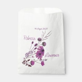 Bolsas de favores de flores silvestres de cielo de
