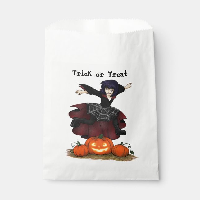 Bolsas de favores de Halloween de Hazel saltarina (Anverso)