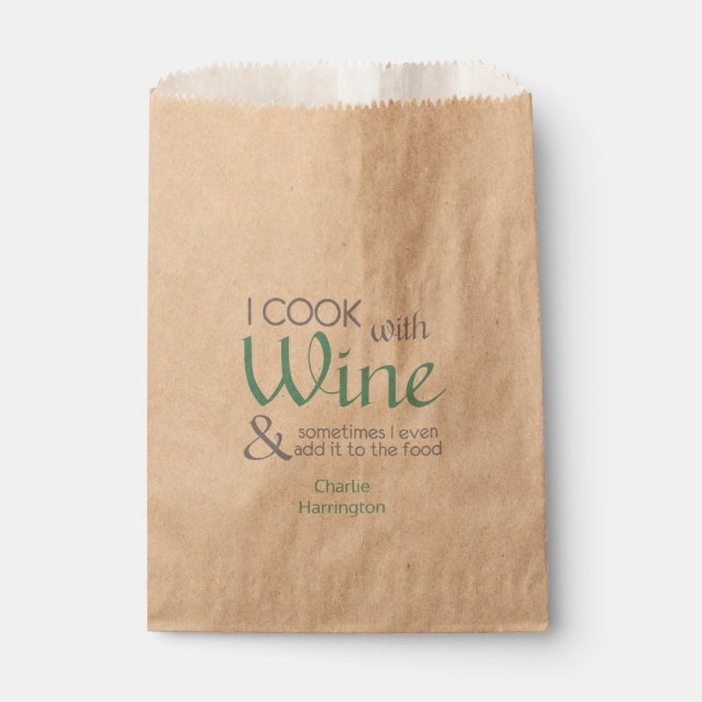 Bolsas de favores de la cita del vino (Anverso)