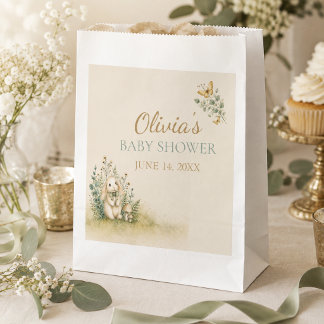 Bolsas de favores de shower de bebé conejo del bos
