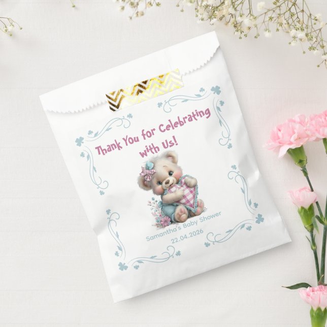 Bolsas de Favores Oso de Peluche Baby Shower (Sellado)