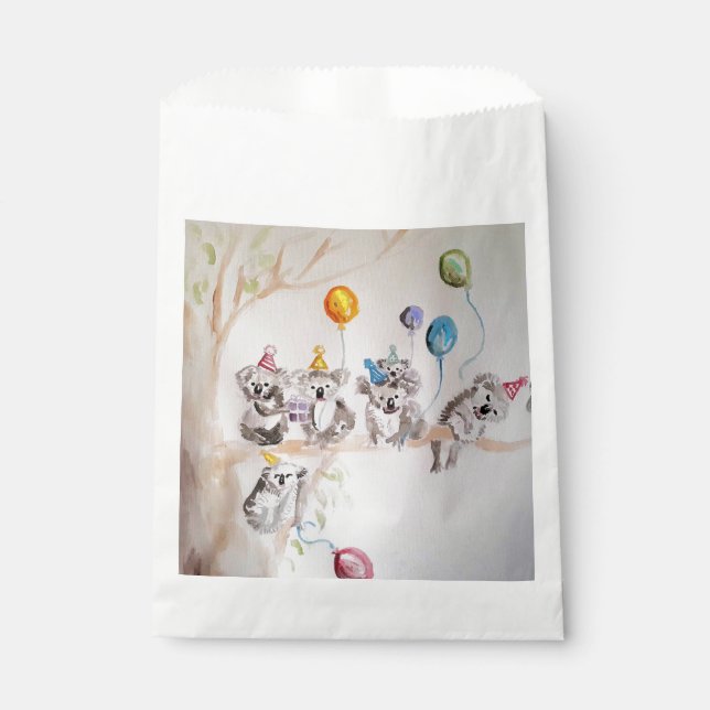 Bolsas de favores para fiesta de cumpleaños de osi (Anverso)