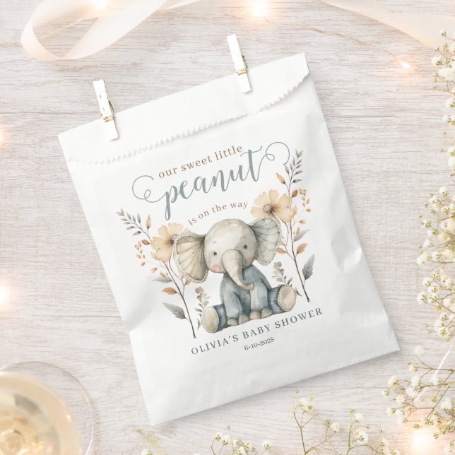 Bolsas de favoritas de elefante Baby Shower (Cortado)