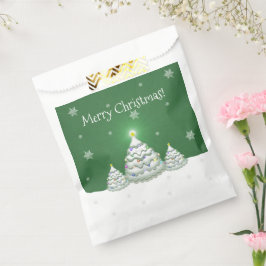 Bolsas de favoritos de árbol de Navidad verde