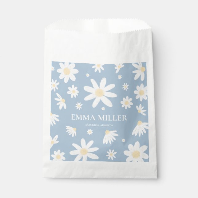 Bolsas de Favoritos de Flor de Margarita Azul (Anverso)