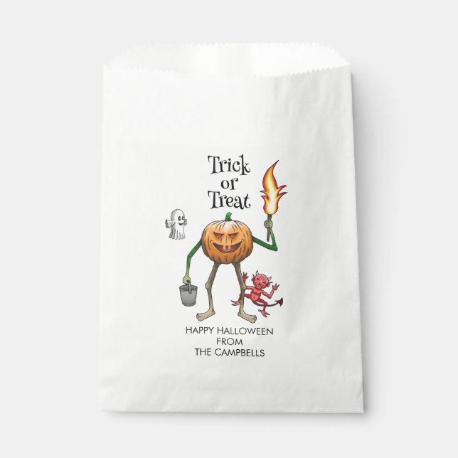 Bolsas de Favoritos de Halloween Trick or Treat (Anverso)
