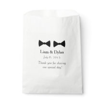 Bolsas de favoritos personalizadas "Double Bow Tie