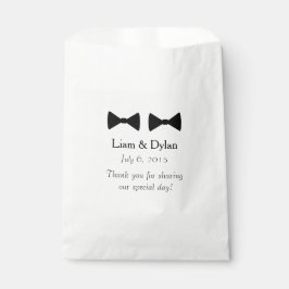 Bolsas de favoritos personalizadas "Double Bow Tie
