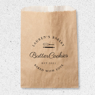 Bolsas de galletas con logotipo de panadería de es