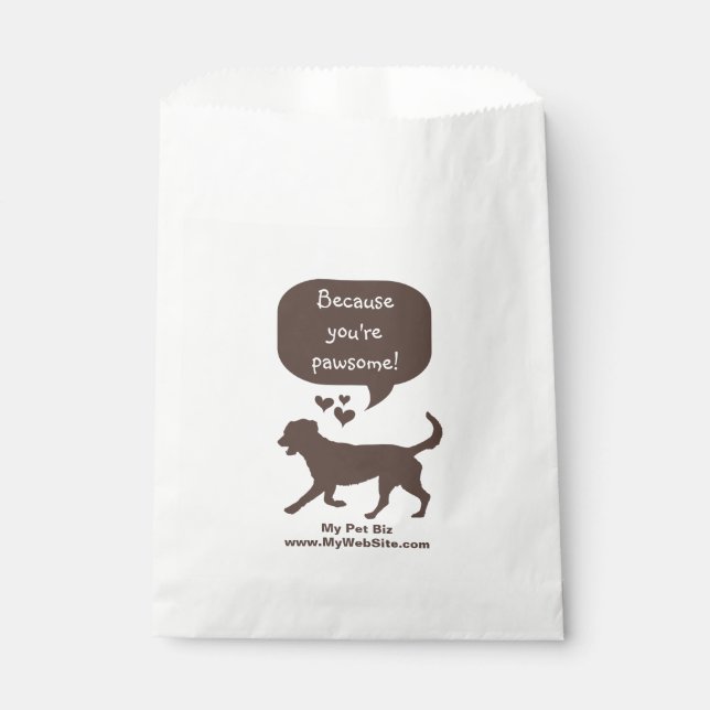 Bolsas de Goodie para Empresas mascotas (Anverso)