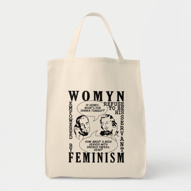 Bolsas de humor feminista retro (Frente)