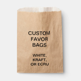 Bolsas de Kraft Favor en Blanco personalizadas per