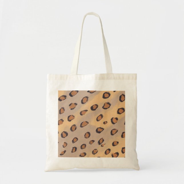 Bolsas de lienzo Personalizado de pinturas de leop (Frente)