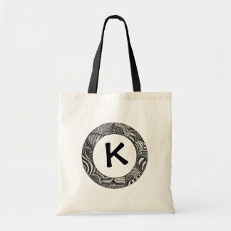 Bolsas de lona monogramadas, negro