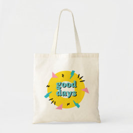Bolsas de mano amarillas "Buenos Días" que destaca