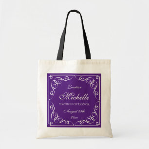 Bolsas de mano clásicas moradas de dama de honor p