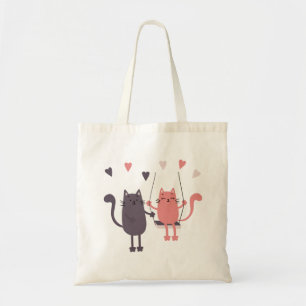Bolsas de mano con diseño de gato lindo para parej