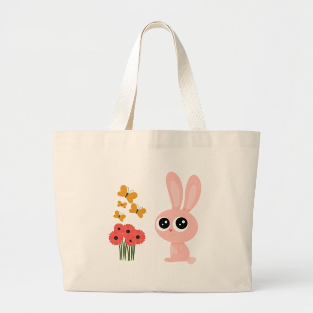 Bolsas de mano lindas de conejo mariposa (Frente)