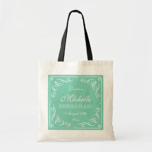 Bolsas de mano ornamentadas de menta para la fiest