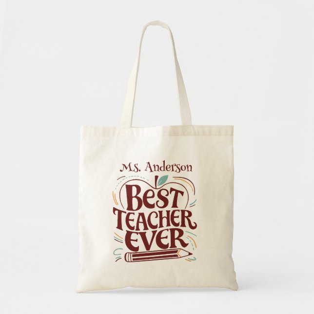 Bolsas de mano para agradecimiento a maestros (Frente)