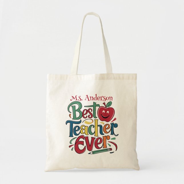 Bolsas de mano para agradecimiento a maestros (Frente)