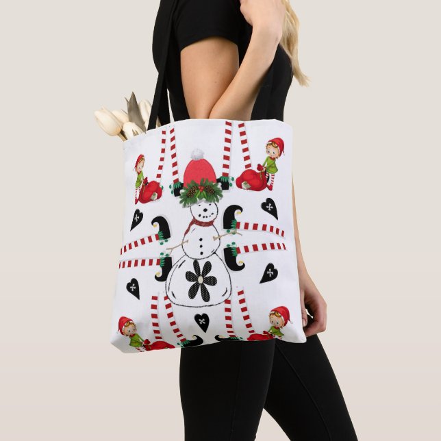 Bolsas de mano para mujer Muñeco de nieve Feliz Na (Detalle)