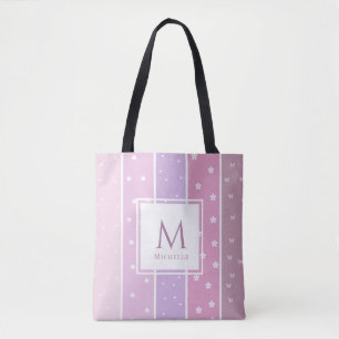 Bolsas de mano personalizadas con nombre rosa blin