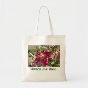 Bolsas de mano personalizadas Flores de lirio rosa