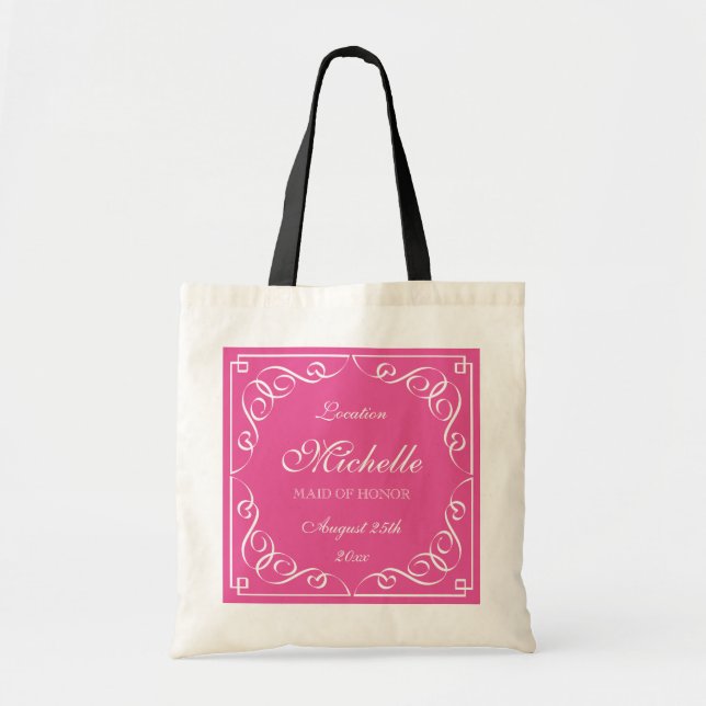 Bolsas de mano personalizadas para dama de honor d (Frente)