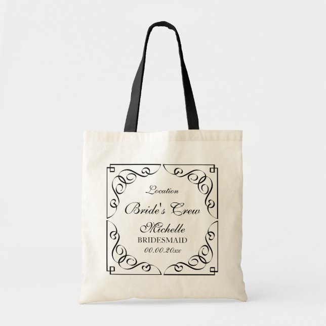 Bolsas de mano personalizadas para la fiesta de bo (Frente)