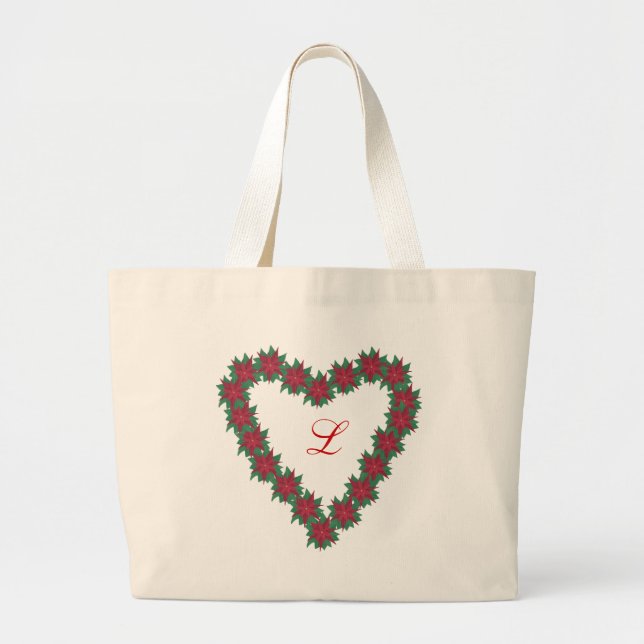 Bolsas de Monograma con forma de corazón con flore (Frente)