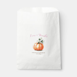 Bolsas de Naranja rosado de calabaza Baby Shower C
