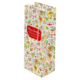 bolsas de negocios de agua de Navidad paisley