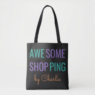 bolsas de nombres personalizadas "AWESOME SHOPPING