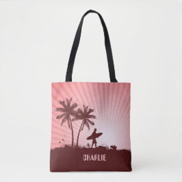 bolsas de nombres personalizadas Beach Surfer