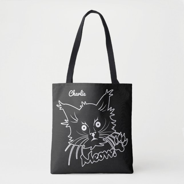 Bolsas de nombres personalizadas Black Cat (Anverso)