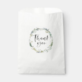 Bolsas de papel favoritas de bodas de follaje verd