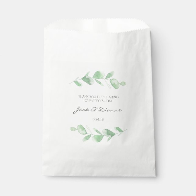 Bolsas de papel favoritas de bodas personalizadas  (Anverso)